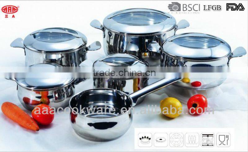 304 Stainless Steel Cooking Pot for Induction with casting handle