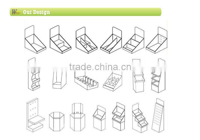 free magazine leaflet for hot sale product in supermarket corrugated paper stand display shelf