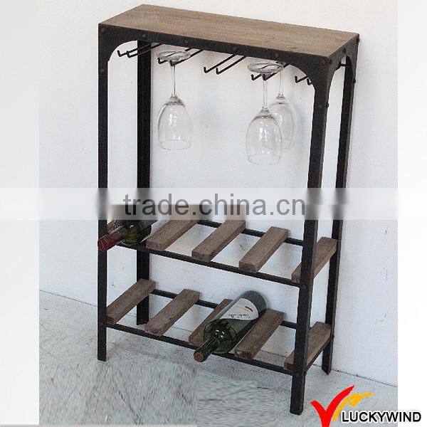 Country Style Handmade Wine Bottle Display Rack