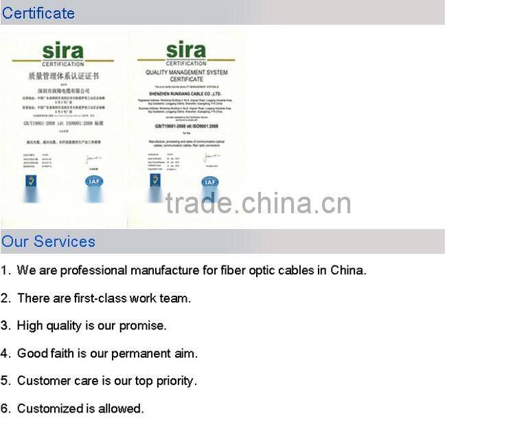 phosphated flexible wire single mode aluminium tape fiber optical GYTA cable