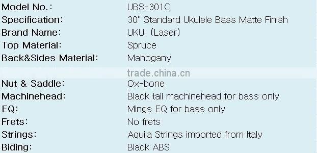 online shopping cheap electric fretless bass ukulele guitar China supplier