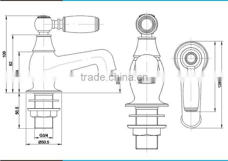 2016 Welly Single Handle Style Bathtub Tap
