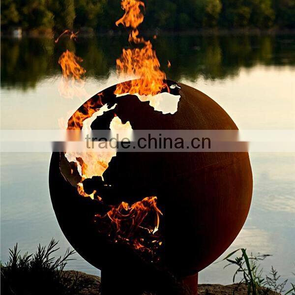 Metal Rust Design Fire Ball Fire Pit Ball
