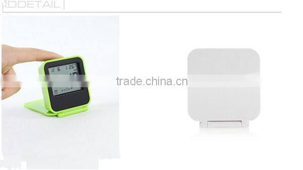 Portable Advertising Desk Mini Travel Alarm Clock With Thermometer Alarm Snooze and Night Light Electronic Items Manufacturer