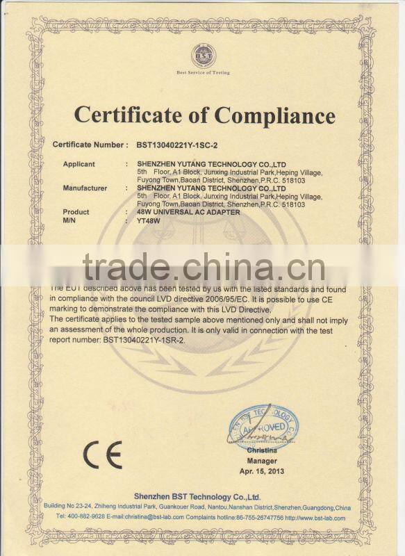 48W Universal Laptop Adapter Shenzhen Produce With 8 pcs DC Tips