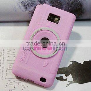 For galaxy s2 camera Case,camera silicon case for samsung galaxy s2 i9100 silicone case cover,mobile phone case