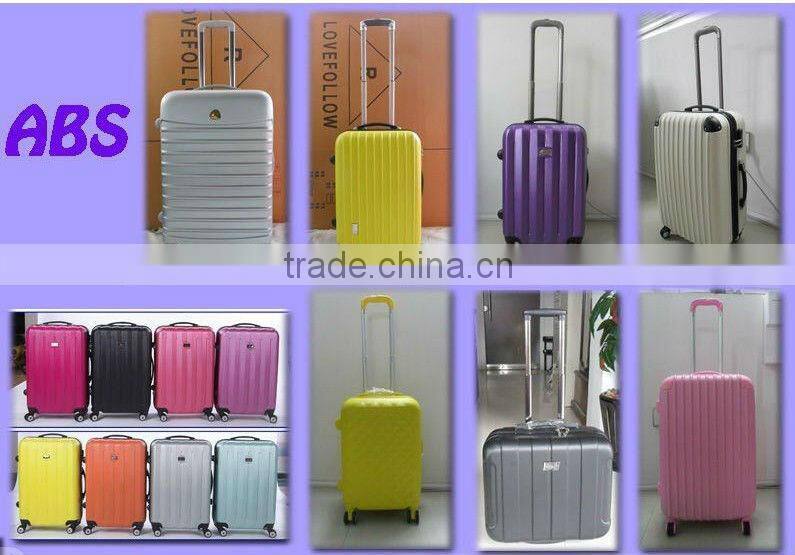 ABS 3 pcs set drawbar airport rolling rotary coner hard shell travel trolley luggage