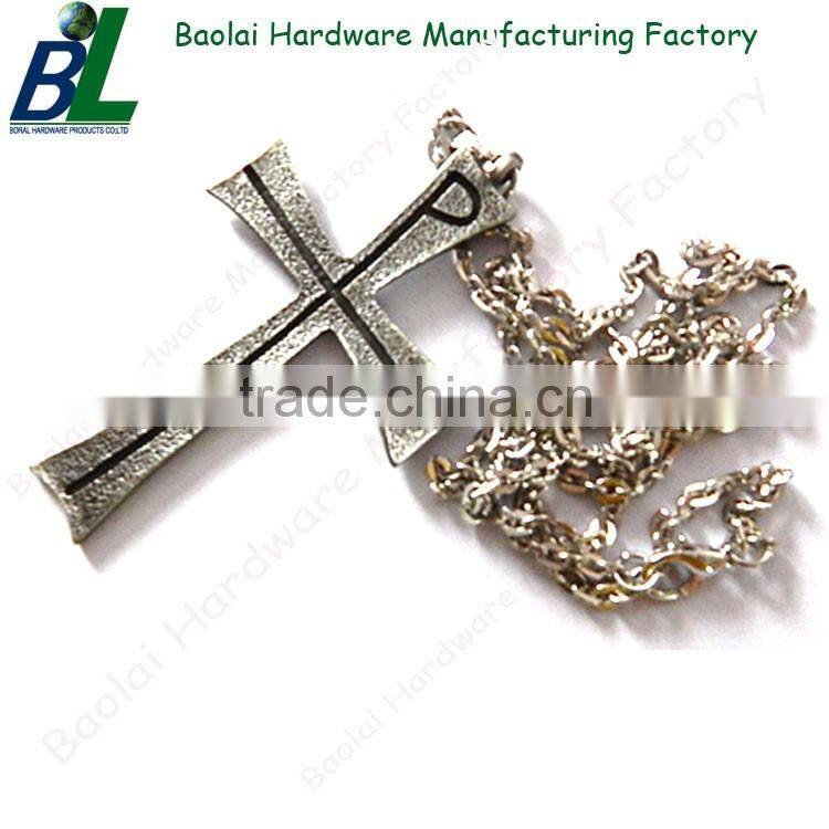Cheap zamak cross pendant medal for jewellries