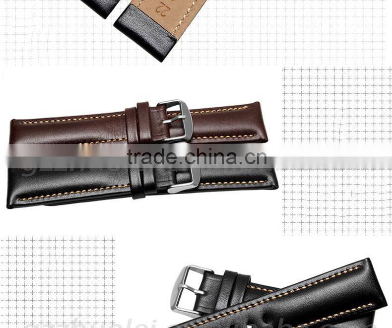 2015 new arrival 20|22mm high quality genuine cowhide leather bracelet with pin buckle wholesale 3pcs