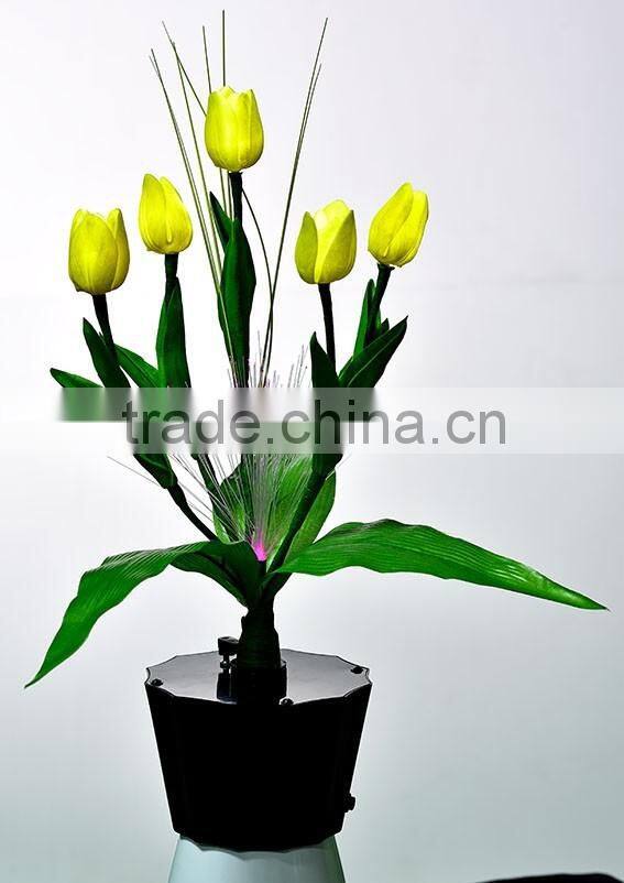 tulip PU flower with 1*3W led