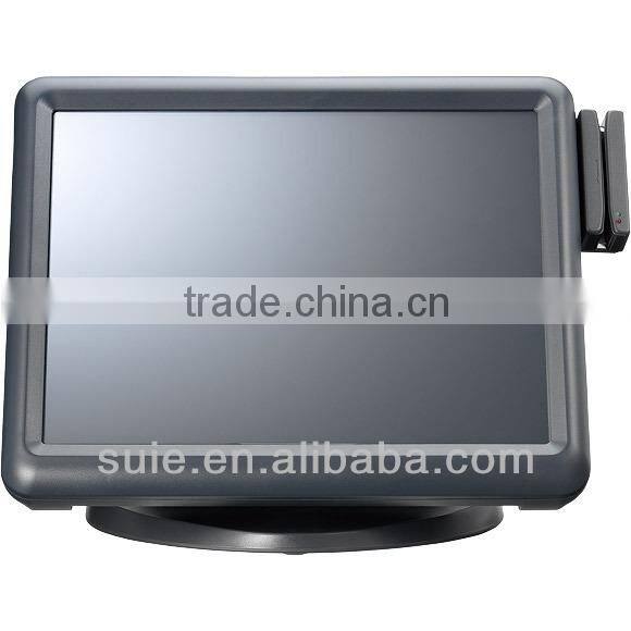 Touchscreen pos display with customer display
