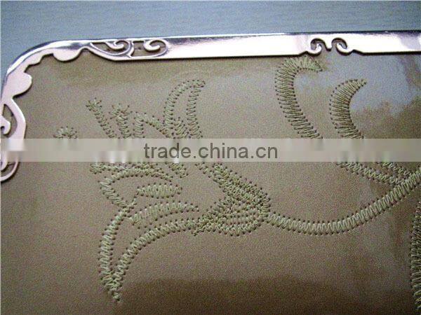 Manual seaming decoration ladies pu long ladies wallet with iron edge