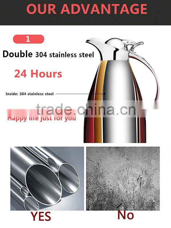 Thermal Carafe, Insulated Electric Personalized 304 Stainless Steel Insulation Jug Flask With Press Button