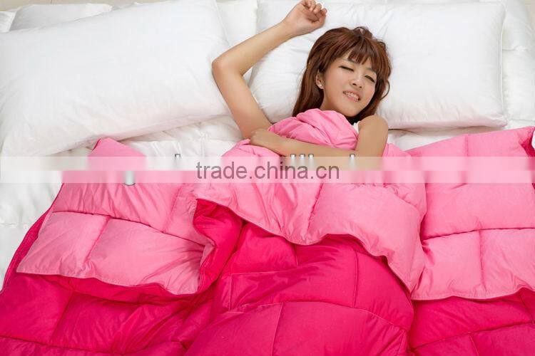2015 Peach Colored Goose Feather Down Comforter Sets