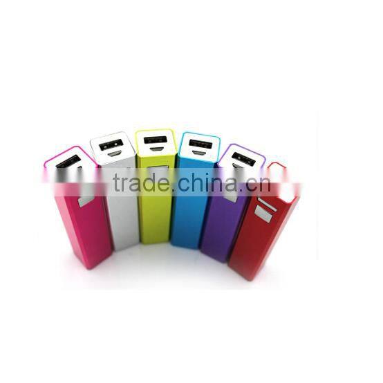 Flexible mini usb aluminium lipstick power bank 2600mah for smartphones