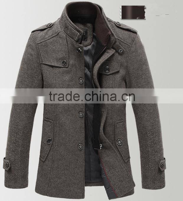 China latest casual warm winter jacket wool cashmere men