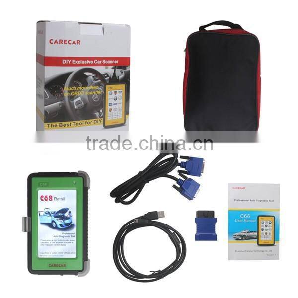 Original Professional CareCar C68 Retail DIY Professional Auto Diagnostic Tool Best Scanner Cover Almost Car Model