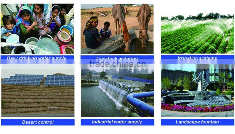 4kW three phase 380V 50Hz ourdoor head 130-210m rated flow 5m3/h solar pumping system