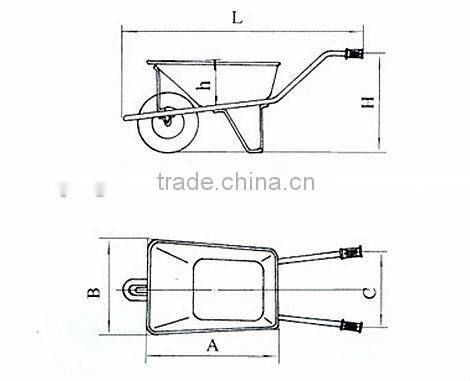 Qingdao industrial wholesale WB1200 wheel barrow