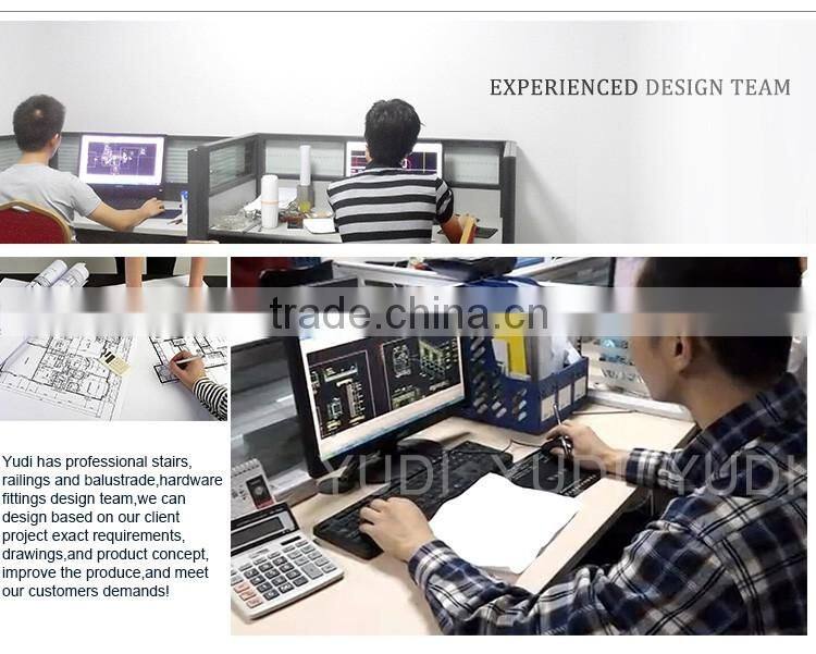 Prefabricated stainless steel wood straight stairs China supplier