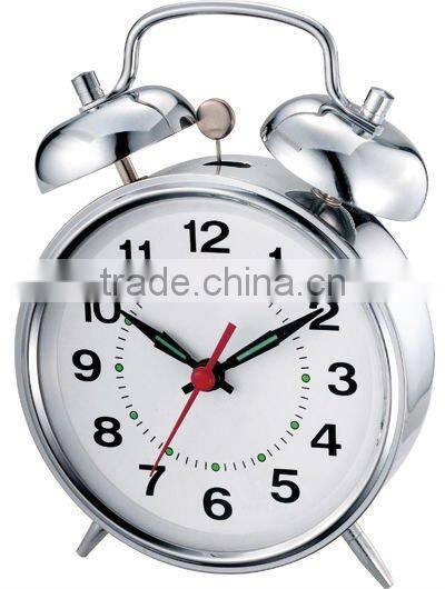 4 inch metal case mechanical alarm clock movement, desktop clock mechanism, bedside clock