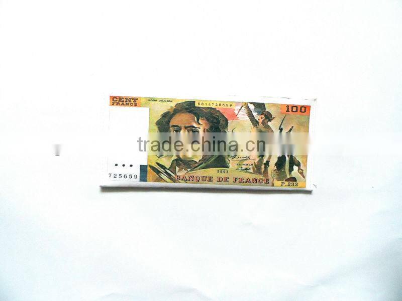 Promotional world famous currency printing wallet wholesale