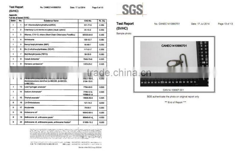 Wholesale metal silver different size bag snap hook bag belt hook