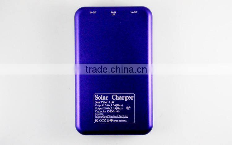 Big Capacity Solar Power Bank 11200mAh/Solar Power Bank for Samsung S3/S4/S5/Note 3/Note 4/Apple/HTC