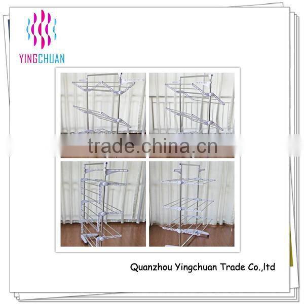 Stainless steel metal movable drying rack baby clothes rack