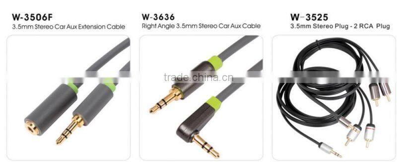 3.5 mm Coiled Stereo Audio Cable for mobilephone