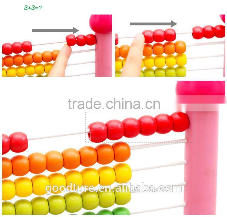 Wooden Castle Abacus Preschool Educational Counting Toys