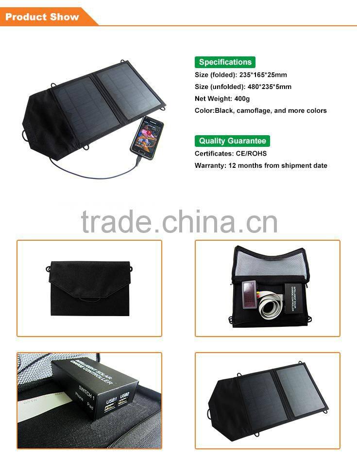 Foldable flexible mobile phone mini usb solar panel charger
