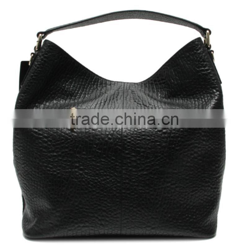 CSN2184A001 China Made black elephant grain leather Wholesale Leather Woman Handbag
