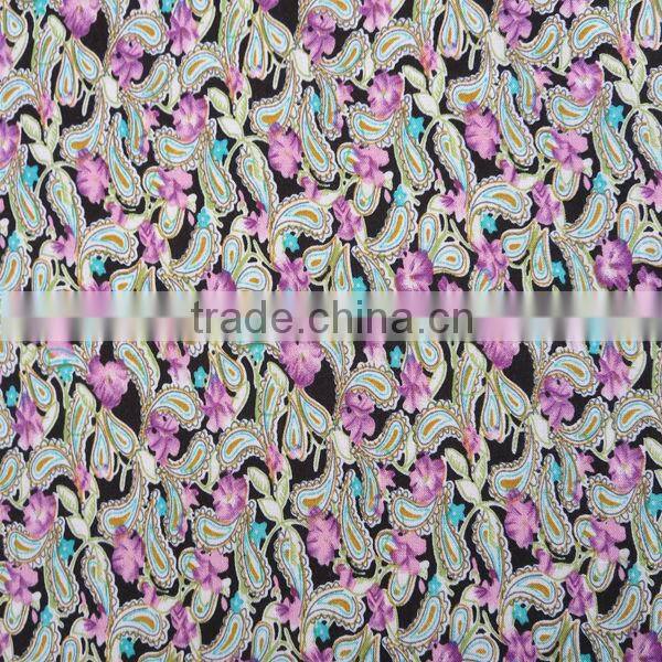 2014 Hot sell colorful design rayon woven fabric for lady dress