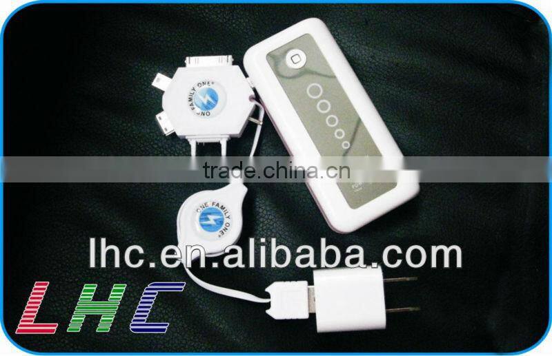 4400mAH power bank and battery charger for mobile phone / mp4 / mp3 / iphone / ipod brand new high quality