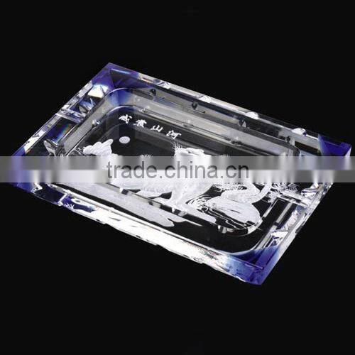 Engraved Crystal Ashtray for Gift