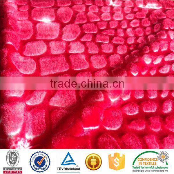 cheap polyester FDY brushed plush faux fur fabric for home textile