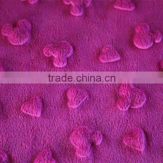 canada ef minky cartoon emboss velour fabric
