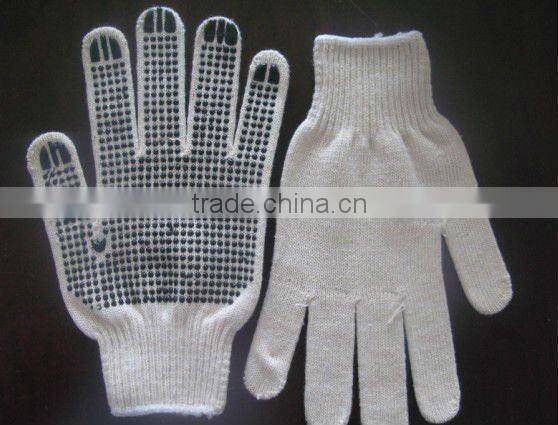 Purple Dotted Cotton Knitted Gloves White,Dotted Cotton Gloves