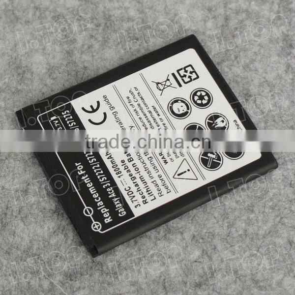 3.7V 1800mAh Battery for Samsung Galaxy ACE 3 S7272, made in china