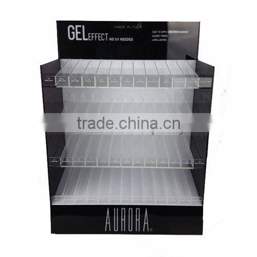 handmade 5 tiers clear wholesale custom rotating acrylic nail polish rack display shenzhen factory with sign