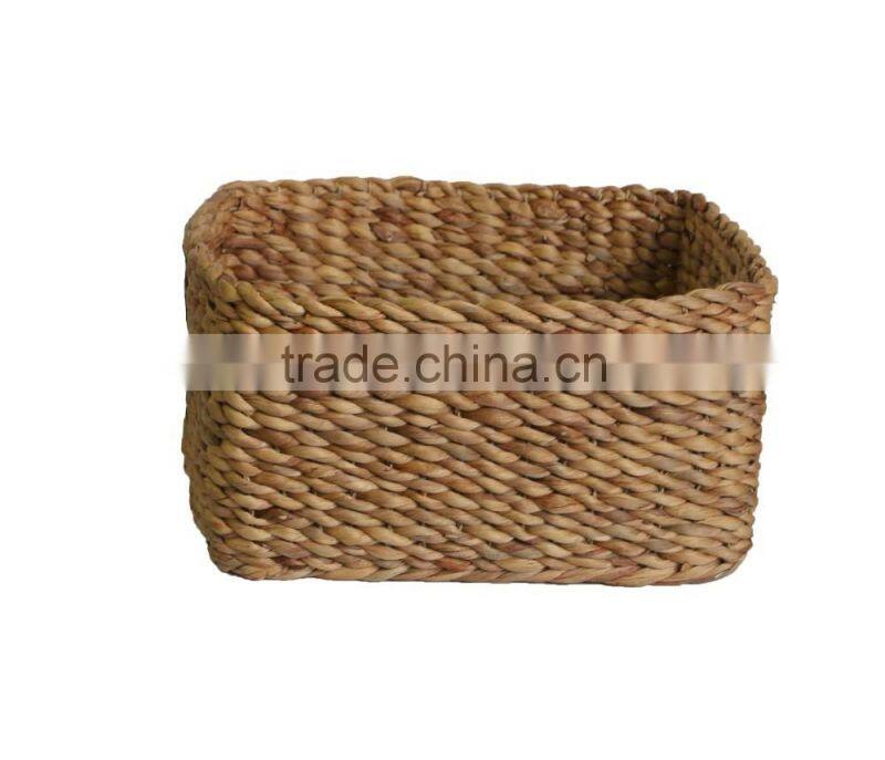 New designs! Rectangular water hyacinth basket/storage basket/ decorative basket with 2 handle