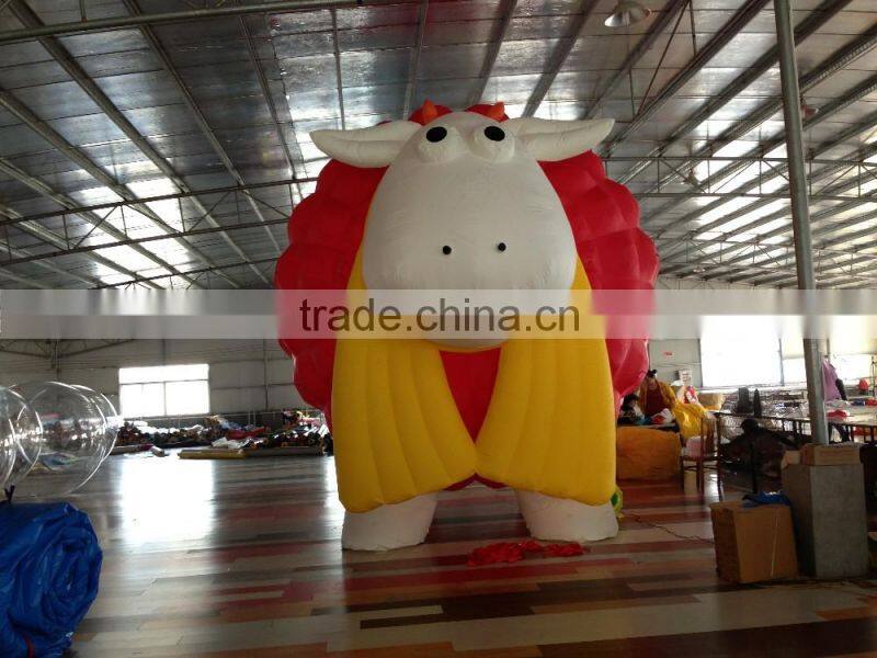 2016 new design largest PVC inflatable goat modeling for advertising
