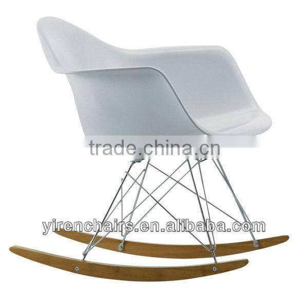 Furniture living room high quality plastic seat with metal legs armrest chair