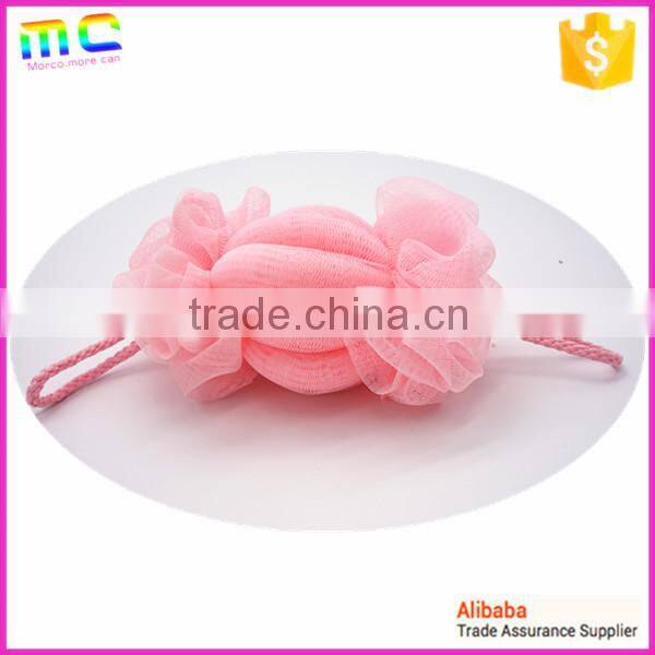 colorful Candy sweet mesh sponge balls with lace handle