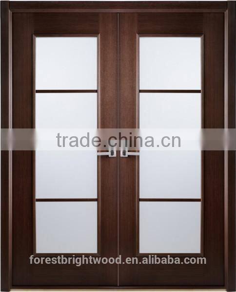 Front interior double doors design with two leaf 8 glass ( S4-1013 )