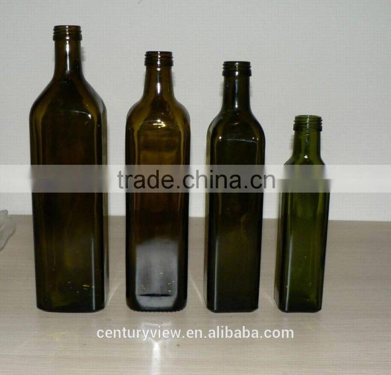 250ml,500ml,750ml,1000ml Antique Green Olive Oil Glass Bottle