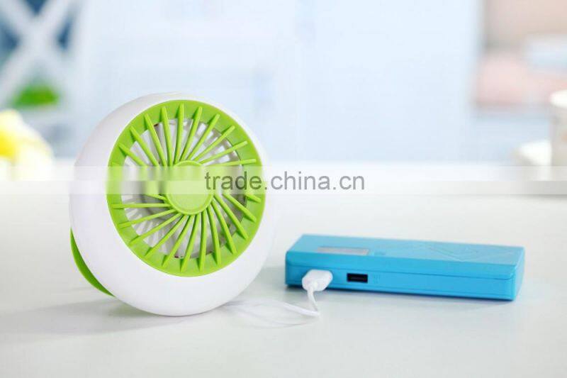 Outdoor and Desk Multi Use Mini Fan USB 2016 Innovative Promotional Gift Rechargeable mini fan