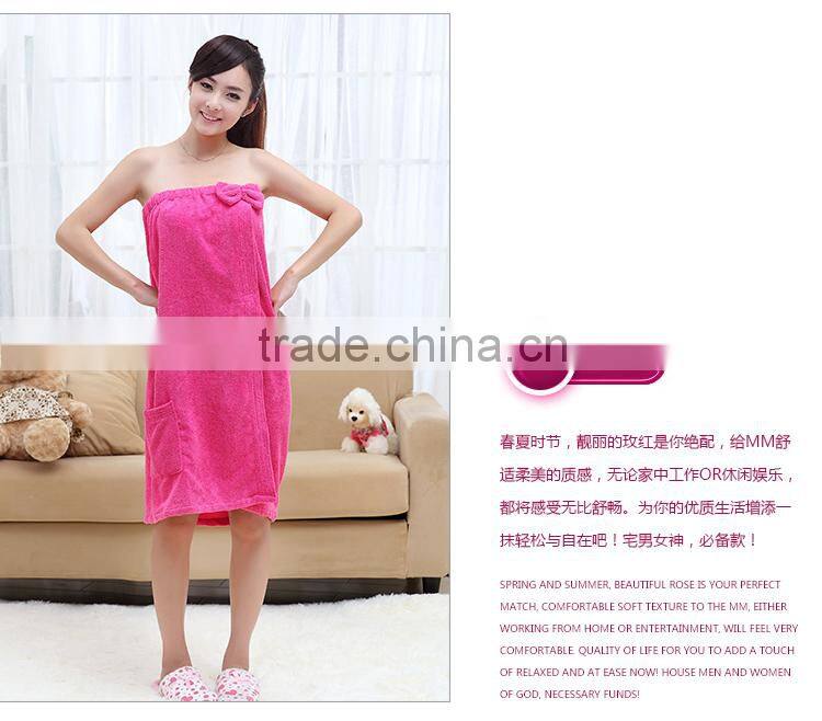 Blue color microfiber super soft girl bath skirt one color print girl towel skirt in microfiber