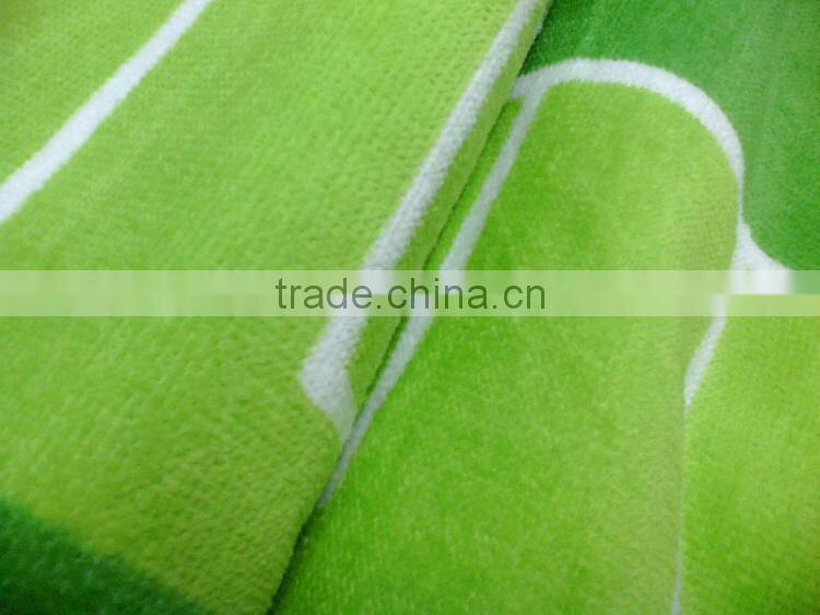 2015 fashion football beach towel of green color with custom design
